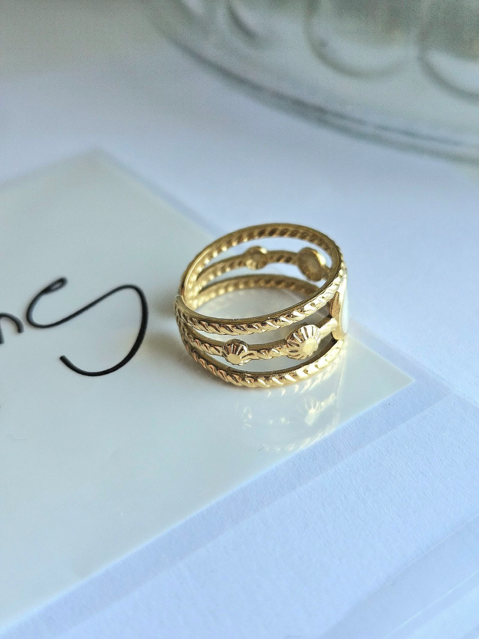 Anillo de acero inoxidable de moda ajustable – photo 3